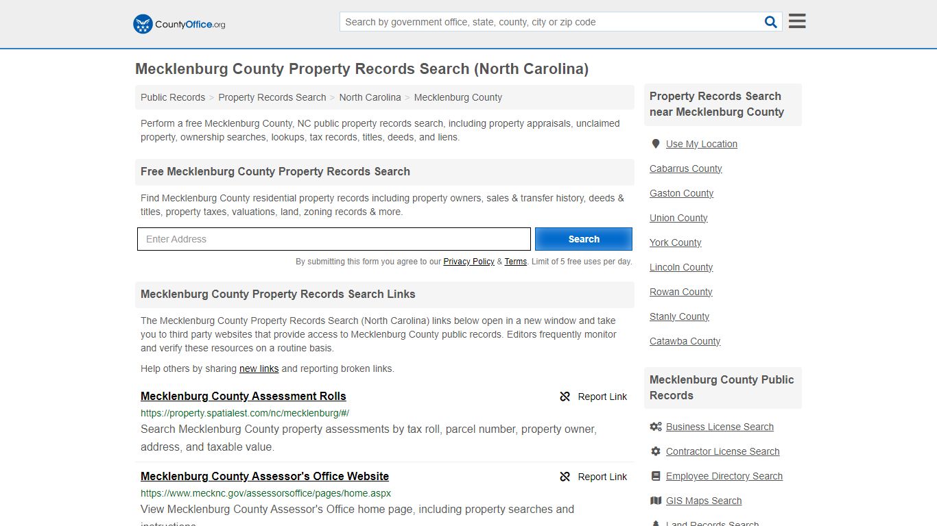 Mecklenburg County Property Records Search (North Carolina) - County Office